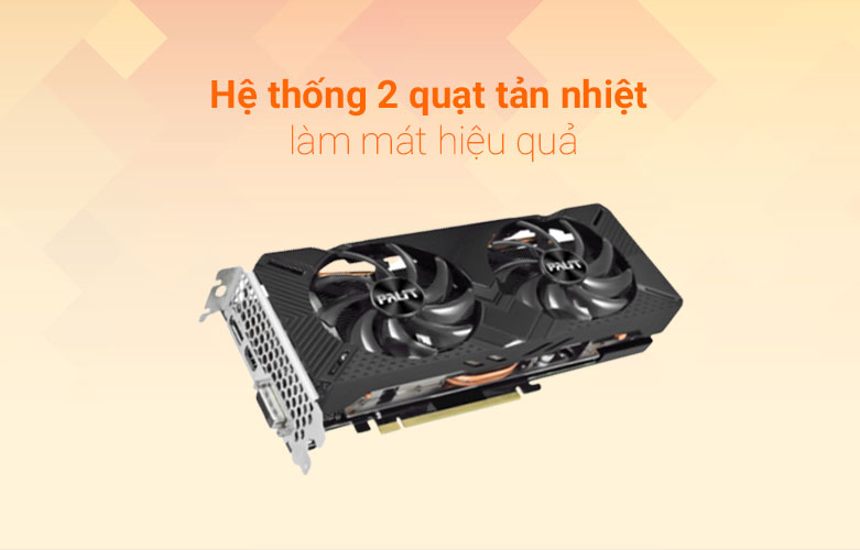 Card màn hình Palit GTX 1660 Super GP 6GB GDDR6 192bit | Làm mát hiệu quả