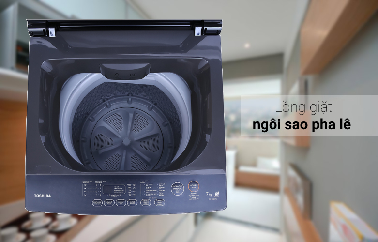 Máy giặt Toshiba 7 Kg AW-L805AV (SG) | Lồng giặt ngôi sao pha lê