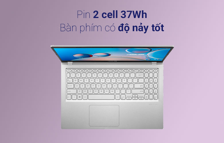 Laptop Asus Vivobook D515DA-EJ1364W (Bạc) | Bàn phím độ nảy tốt