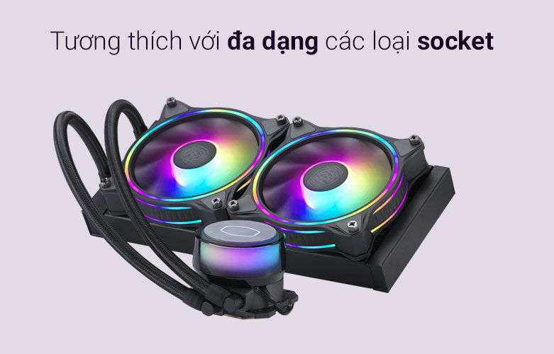 Tản nước CPU AIO Cooler Master ML240 ILLUSION ARGB Gen2 | Tương thích đa dạng socket