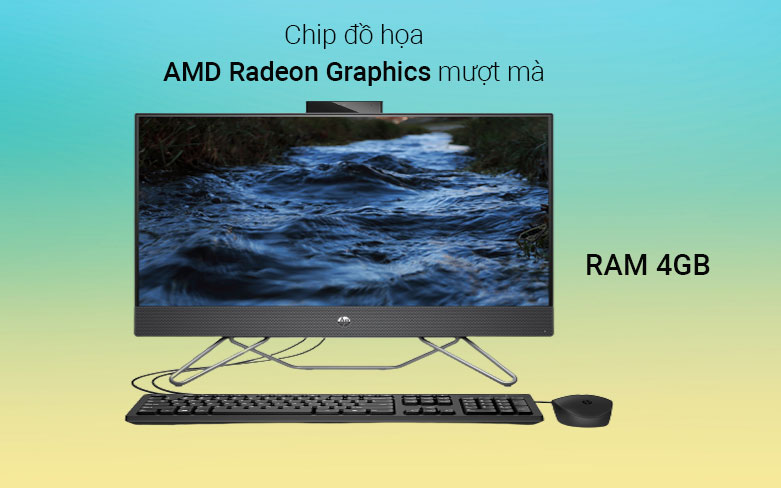 PC HP AIO 205 Pro G8 23.8 inch Full HD (5R3F1PA) | Đồ họa mượt mà