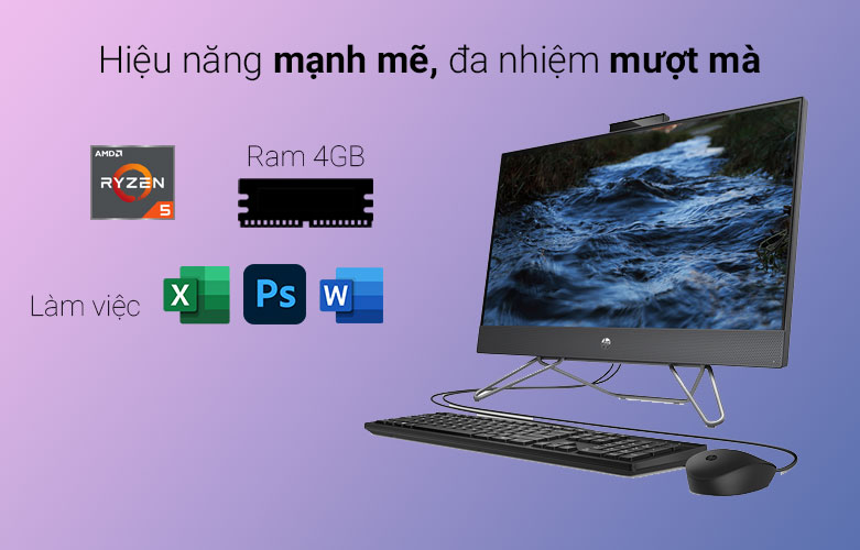 PC HP AIO 205 Pro G8 5R3F2PA | Hiệu năng mạnh mẽ