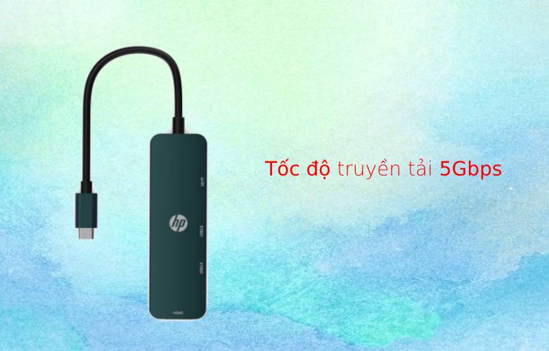 Hub Type C 5in1 HP DHC-CT203 8YJ85AA | Tốc độ truyền tải cao