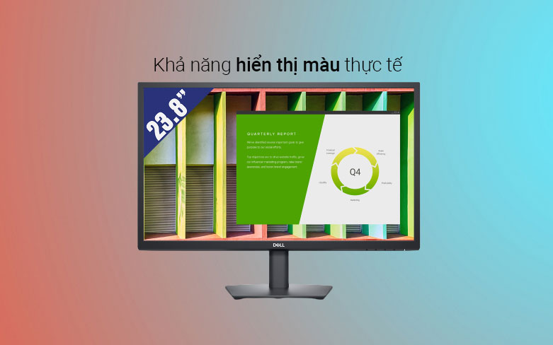 Màn hình LCD Dell E2422H | khả năng hiển thị màu thực tế