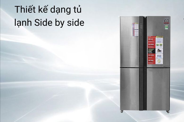 Tủ lạnh Sharp Inverter 626 lít SJ-FX630V-ST | Thiết kế dạng side by side