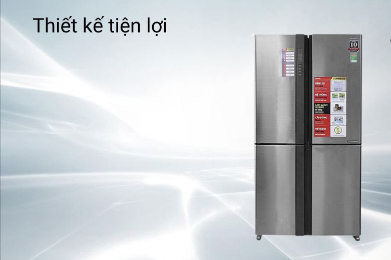 Tủ lạnh Sharp Inverter 626 lít SJ-FX630V-ST | Thiết kế tiện lợi
