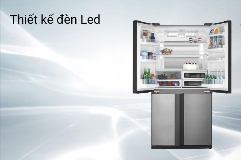 Tủ lạnh Sharp Inverter 626 lít SJ-FX630V-ST | Thiết kế đèn Led