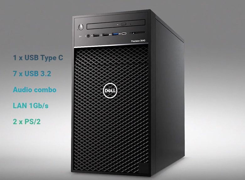 Máy tính PC Dell Precision 3640 Tower (70231769) |  Kết nối tối ưu