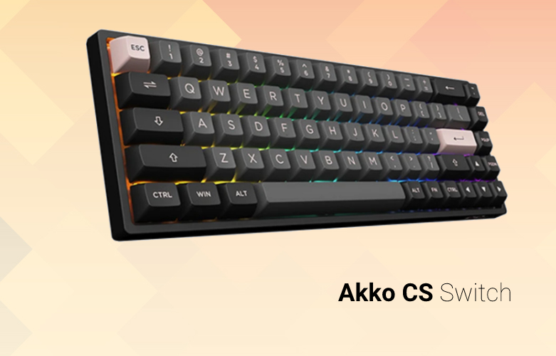 Bàn phím cơ không dây AKKO 3068B Multi-modes Black Pink | Akko CS Switch