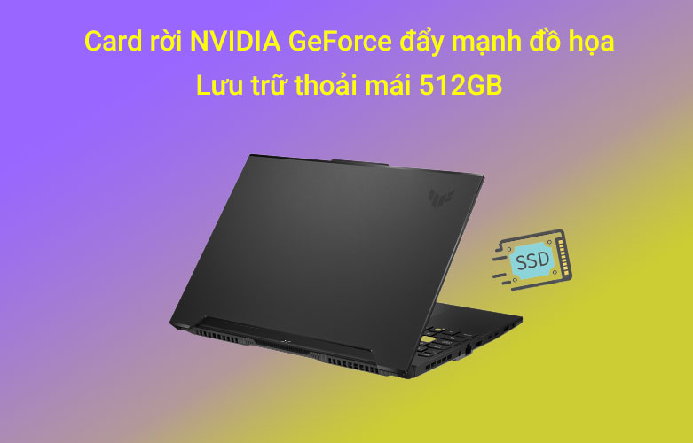 Laptop Asus TUF Gaming FX517ZC-HN077W | Dung lượng lưu trữ lớn