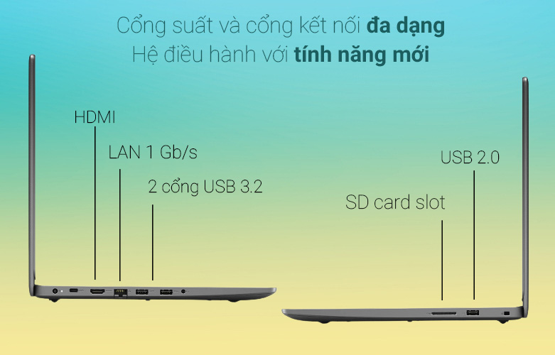 Laptop Dell Vostro 14 3400 (V4I7015W1) | Đa dạng cổng kết nối