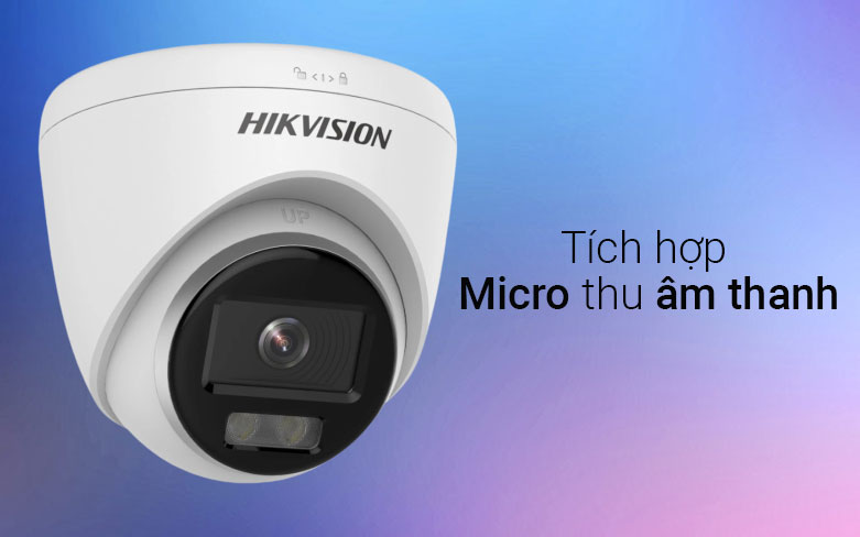 Camera HIKvision DS-2CD1327G0-LUF(C) | Tích hợp micro thu âm thanh