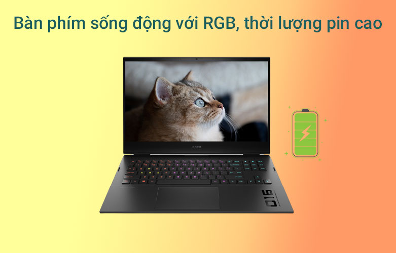 Laptop HP OMEN 16-b0178TX | Bàn phím sống động