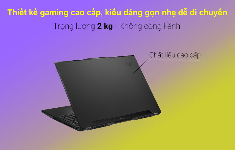 Laptop Asus TUF Gaming FX517ZC-HN077W | Thiết kế cao cấp gọn nhẹ