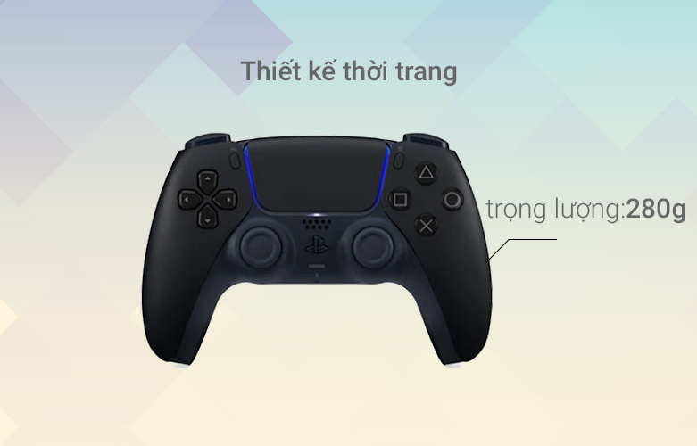 Tay cầm Game Pad không dây Sony Playstation PS5 DUALSENSE Black | Thiết kế thời trang