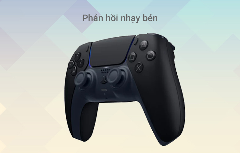 Tay cầm Game Pad không dây Sony Playstation PS5 DUALSENSE Black | Phản hồi nhạy bén