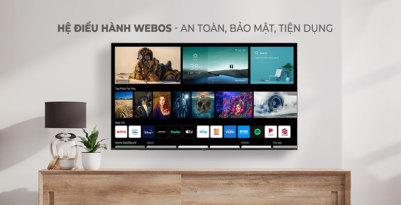 Smart Tivi Casper 4K 50 inch 50UW6000 | Hệ điều hành bảo mật