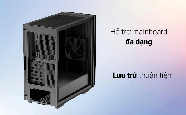 Thùng máy/ Case Deepcool CK500 Black (2 Fan) | Lưu trữ thuận tiện