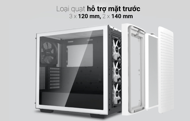 Thùng máy Deepcool CK560 WH | Hỗ trợ cửa mặt trước