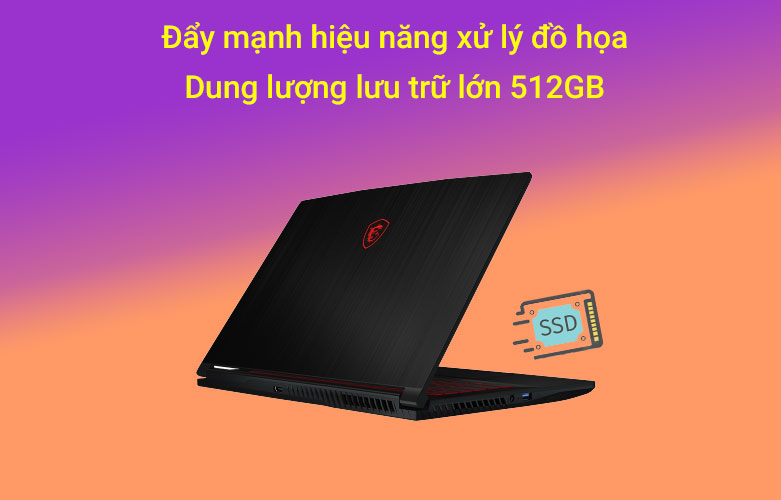 Laptop MSI GF63 Thin 11SC-664VN | Xử lý đồ họa tốt