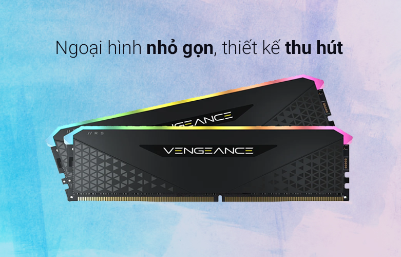 RAM desktop CORSAIR Vengeance RGB RS DDR4 3200MHz (CMG32GX4M2E3200C16) | Ngoại hình nhỏ gọn