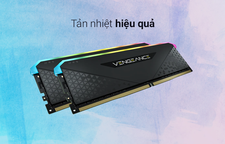 RAM desktop CORSAIR Vengeance RGB RS DDR4 3200MHz (CMG32GX4M2E3200C16) | Tản nhiệt hiệu quả