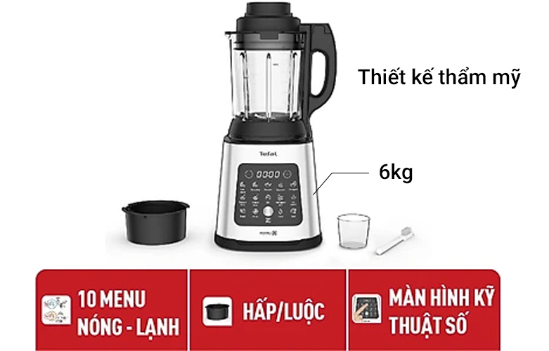 Máy làm sữa hạt sinh tố Tefal BL83SD66 1400W | Thiết kế thẩm mỹ