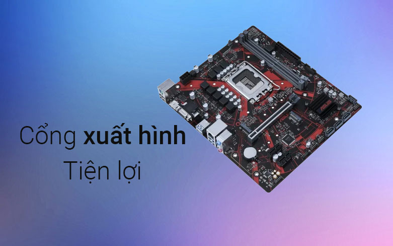 Bo mạch chính/ Mainboard Asus EX-B660M-V5 D4 | Cổng xuất trình hiện đại