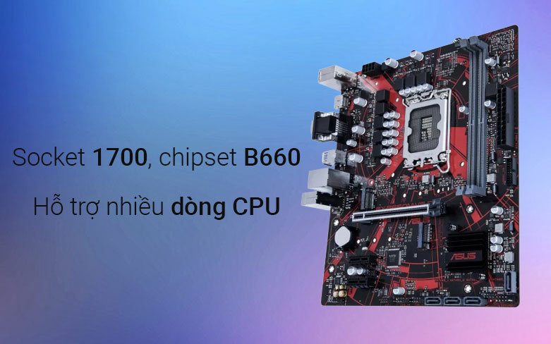 Bo mạch chính/ Mainboard Asus EX-B660M-V5 D4 | Hỗ trợ nhiều dòng CPU
