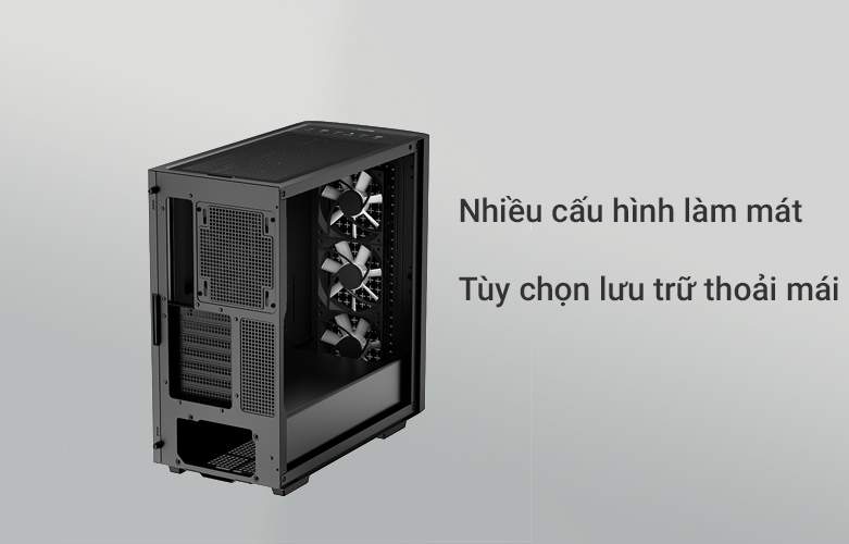 Thùng máy/ Case Deepcool CK560 Black | Cấu hình làm mát