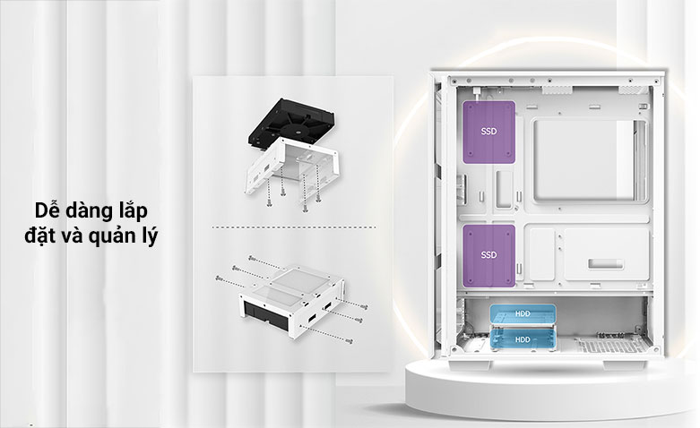 Case Xigmatek LUX A ARTIC- EN47833 | Dễ dàng lắp đặt quản lý