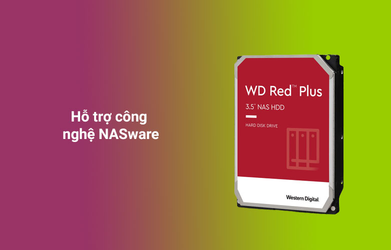Ổ cứng HDD WD Red Plus 12TB 3.5 inch SATA III 256MB Cache 7200RPM (WD120EFBX) | Công nghệ nasware