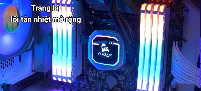 Tản nhiệt nước CPU AIO Corsair Hydro Series H100i RGB PLATINUM | Trang bị lõi tản nhiệt mở rộng