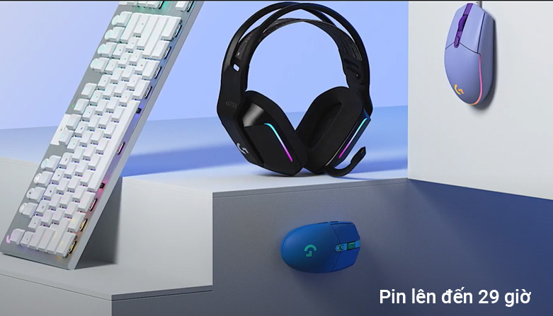 Tai nghe gaming Logitech G733 Lightspeed RGB (Đen) | Pin đến 29 giờ
