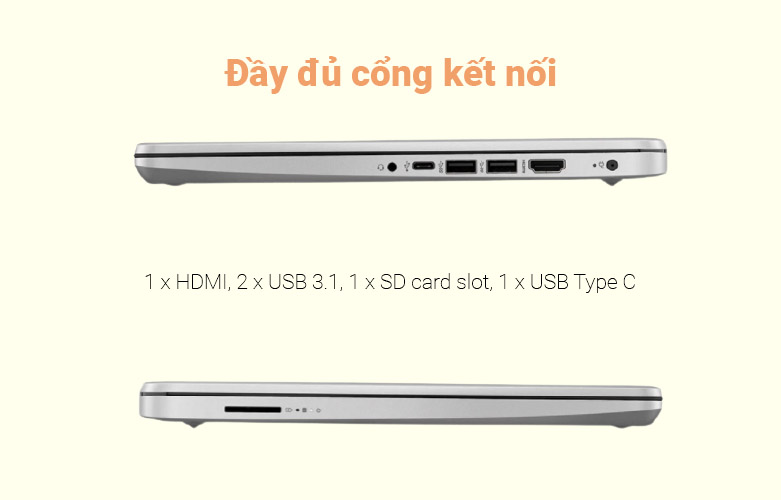 Laptop HP 340s G7 224L0PA | Đầy đủ cổng kết nối