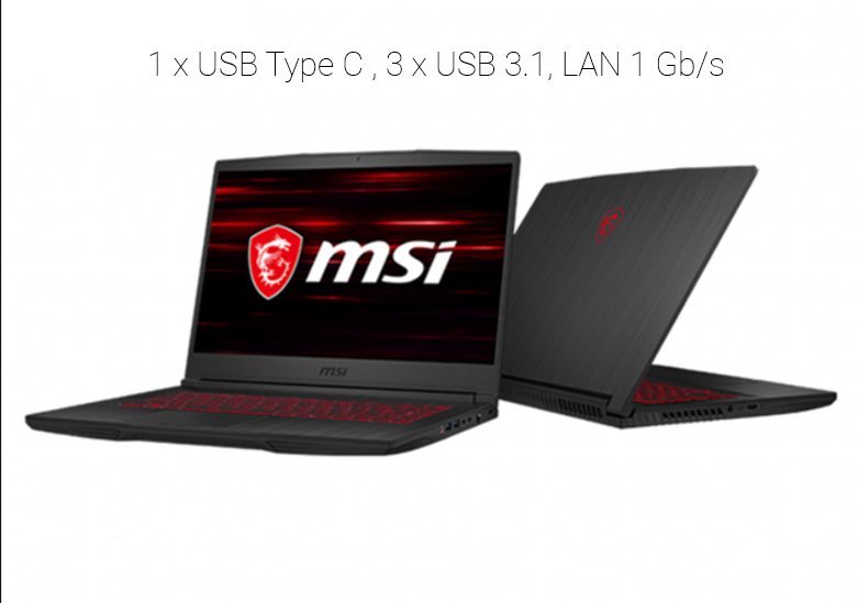 Laptop MSI Thin GF63 10SCXR-1218VN | Cổng giao tiếp hiện đại