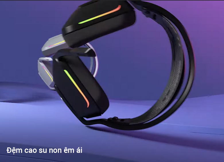 Tai nghe gaming Logitech G733 Lightspeed RGB (Đen) | Đệm cao su non êm ái