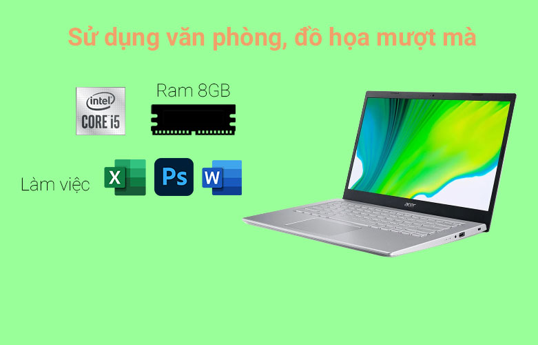 Laptop Acer Aspire 5 A514-54-51RB | Sử dụng văn phòng mượt mà