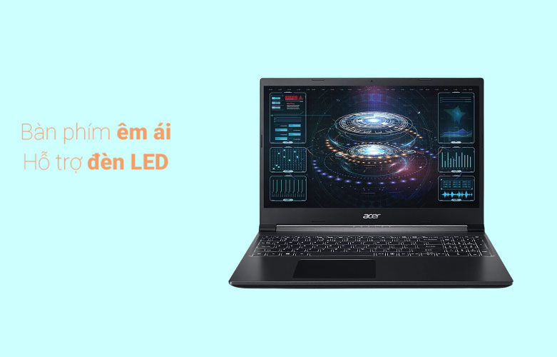 Laptop Acer Aspire 7 A715-41G-R150 | | Bàn phím êm ái