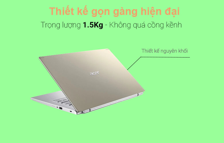 Laptop Acer Aspire 5 A514-54-51RB | Thiết kế gọn gàng hiện đại