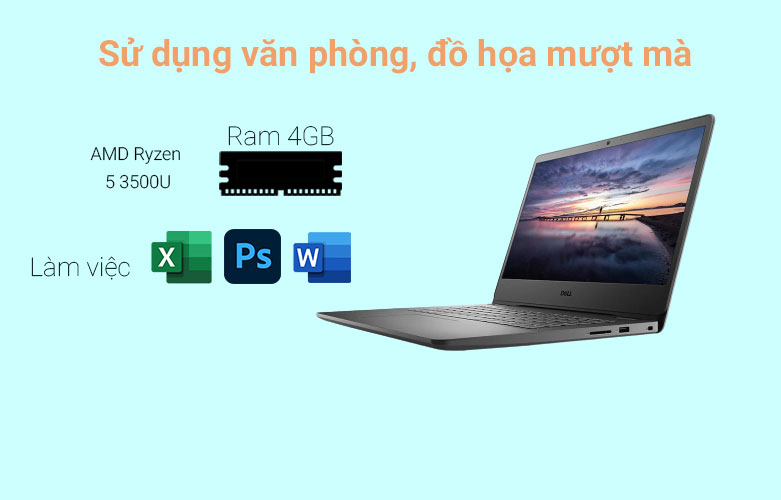 Laptop Dell Vostro 14 3405 (3405-V4R53500U001W) | Sử dụng văn phòng mượt mà