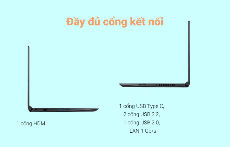 Laptop Acer Aspire 7 A715-41G-R150 | | Đầy đủ cổng kết nối