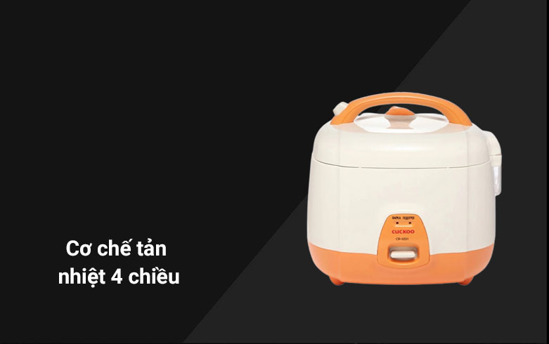 Nồi cơm điện Cuckoo CR-0331-0.54LÍT | Cơ chế tản nhiệt 4 chiều