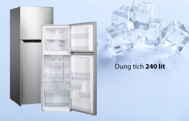 Tủ lạnh Casper 2 cửa ngăn đông trên 240L RT-258VG | Dung tích 240 lít