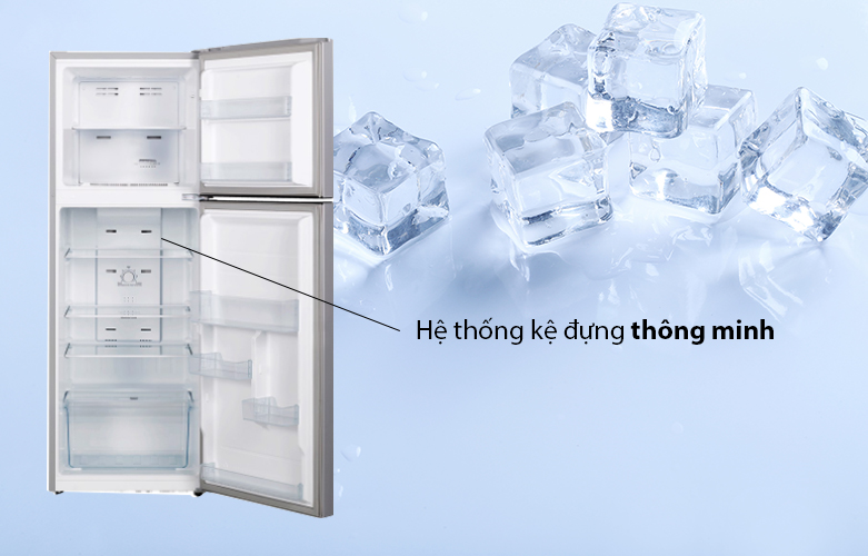 Tủ lạnh Casper 2 cửa ngăn đông trên 240L RT-258VG | Hệ thống kệ đựng thông minh