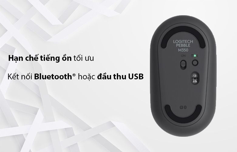 Chuột không dây Logitech Pebble M350 (Đen) | Hạn chế tiếng ồn tối ưu