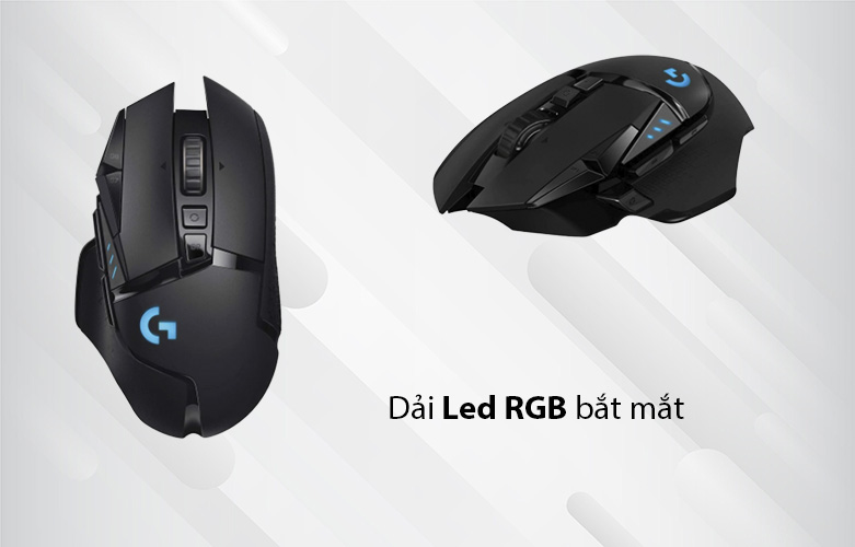 Chuột gaming không dây Logitech G502 Lightspeed (Đen) | Dải Led RGB bắt mắt