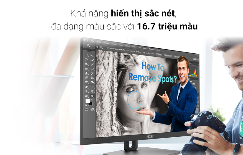 Màn hình LCD Msi Pro MP271QP | Khả năng hiển thị màu sắc nét