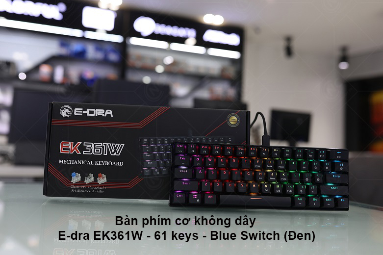 Bàn phím cơ không dây E-dra EK361W | Bàn phím cơ không dây
