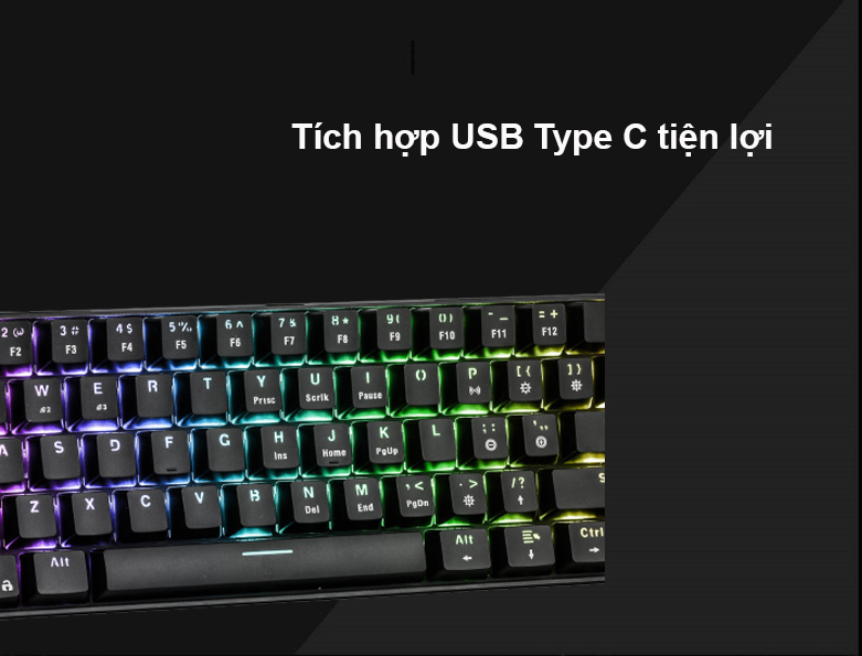 Bàn phím cơ không dây E-dra EK361W | USB Type C tiện lợi